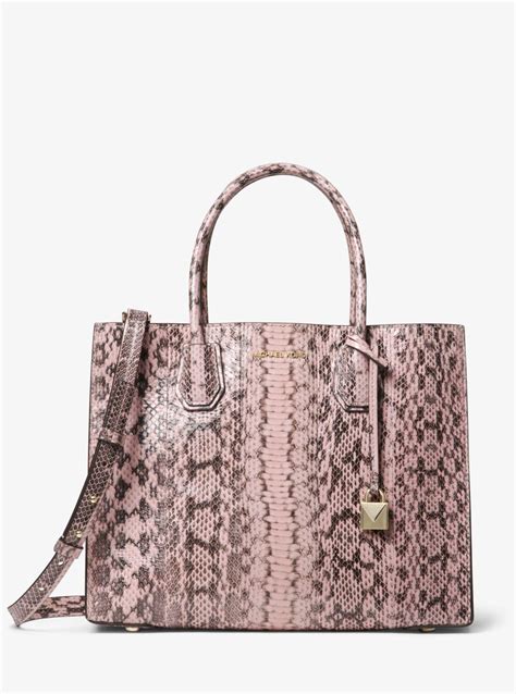 michael kors snakeskin mercer bag|snakeskin michael kors collection handbags.